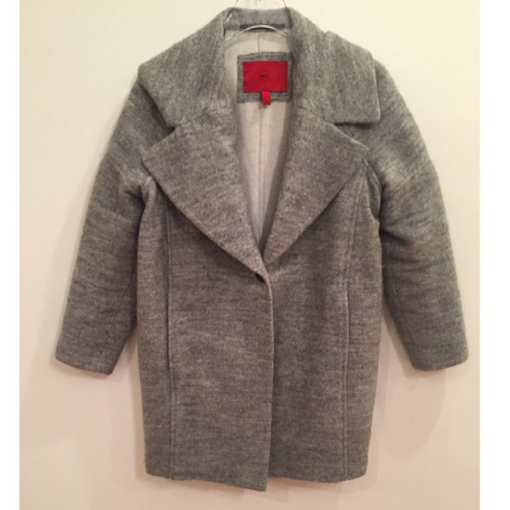 Mango Wool-Blend Cocoon Coat